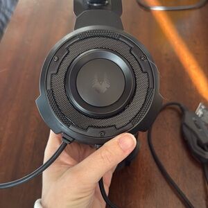 Black Gaming Headset with Emblem